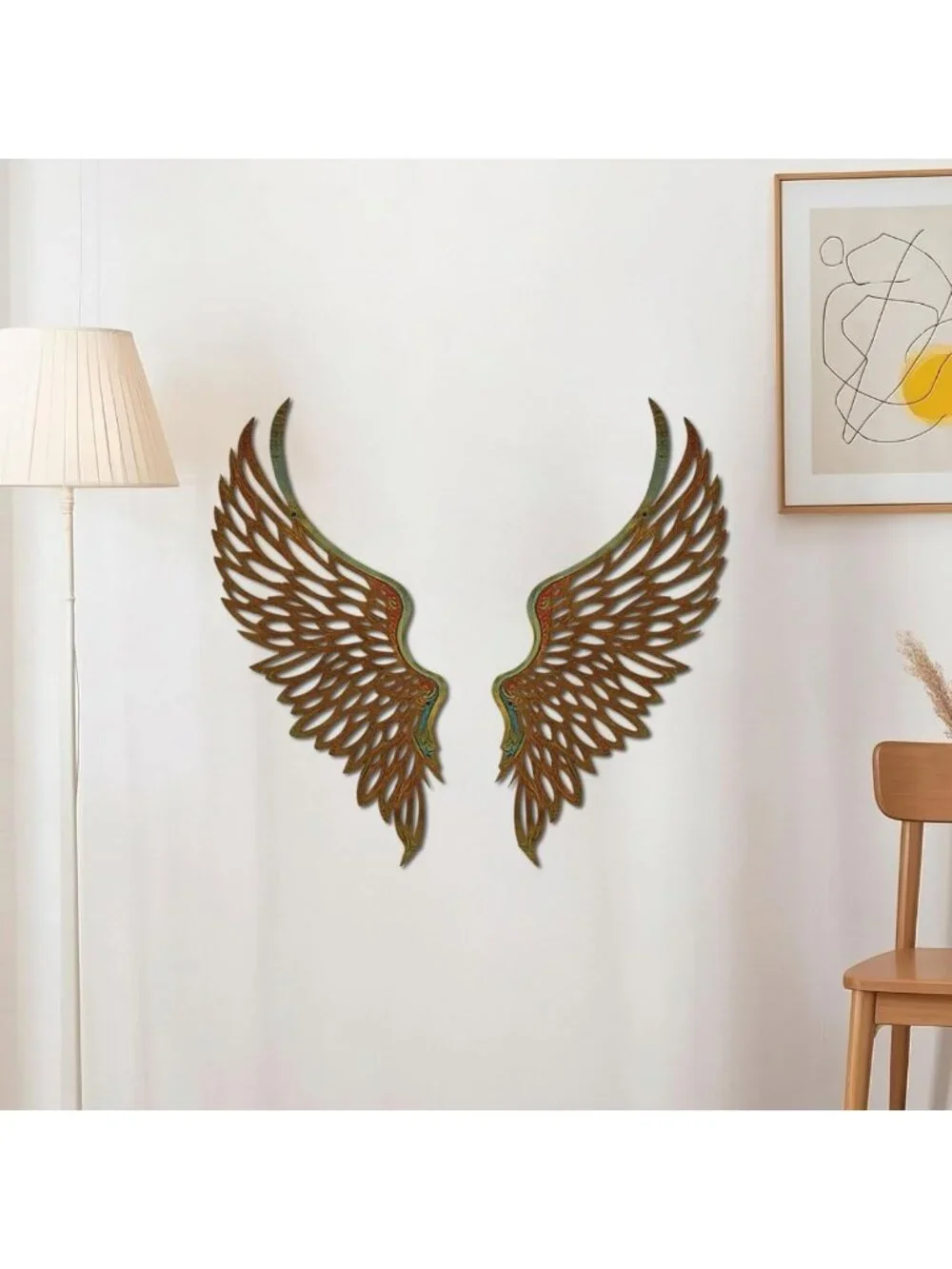 Angel Wings Metal Wall Art - Abstract Butterfly Sculpture | Minimalist Decor